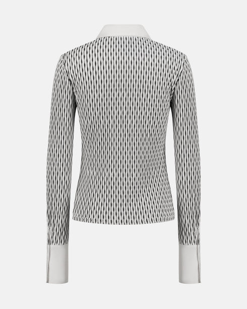 B&W Zip-Up Top